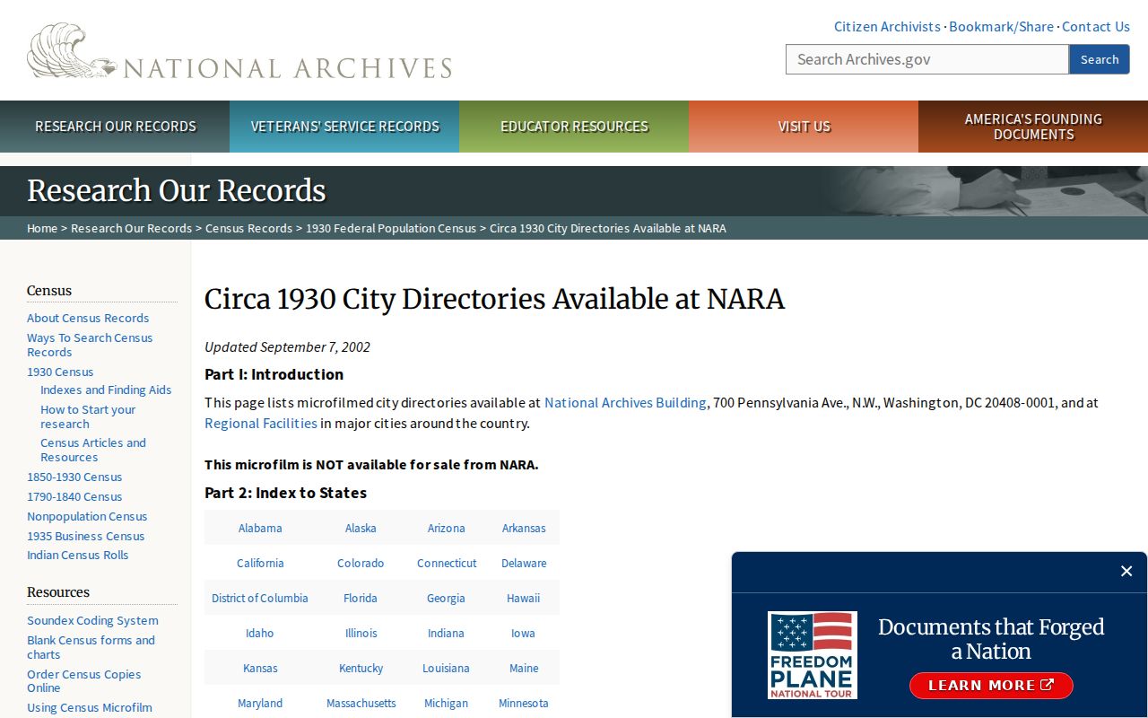 Brea city directory National Archives Orange County directory listing
