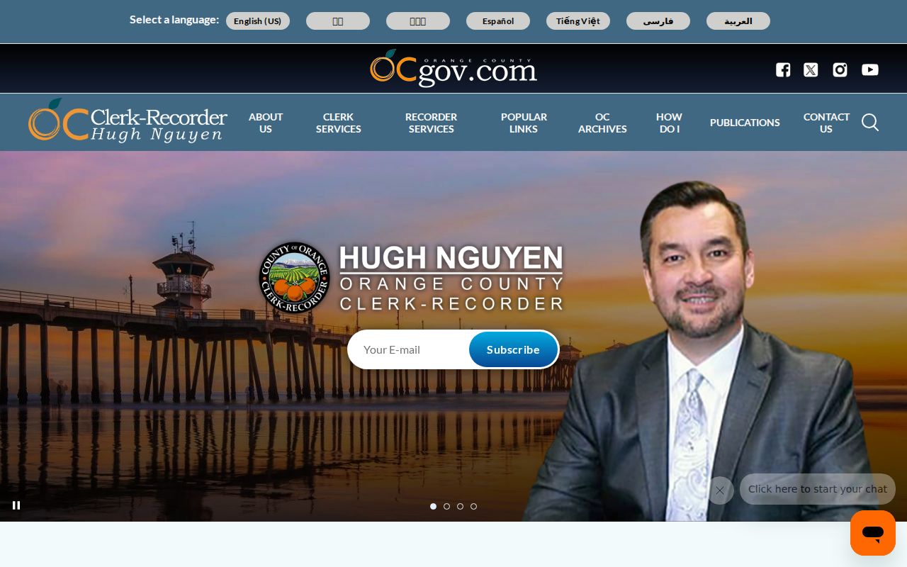 Brea neighbors Orange County Clerk-Recorder services